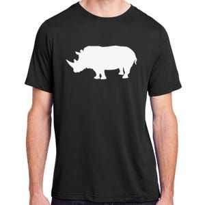 Rhino White Print Long Sleeve Rhino Adult ChromaSoft Performance T-Shirt