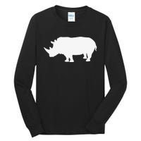 Rhino White Print Long Sleeve Rhino Tall Long Sleeve T-Shirt