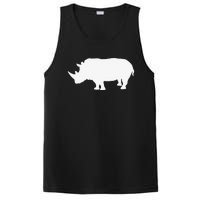 Rhino White Print Long Sleeve Rhino PosiCharge Competitor Tank