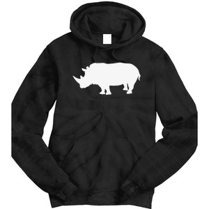 Rhino White Print Long Sleeve Rhino Tie Dye Hoodie