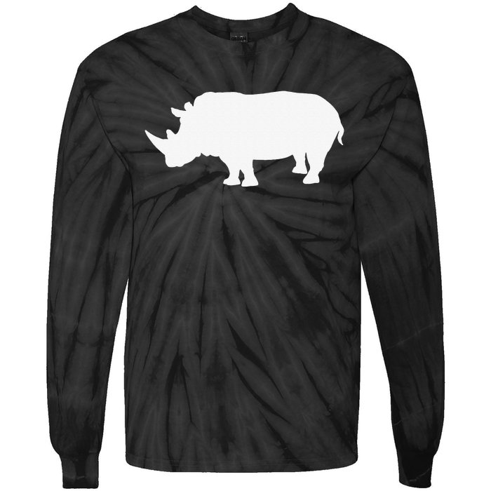 Rhino White Print Long Sleeve Rhino Tie-Dye Long Sleeve Shirt