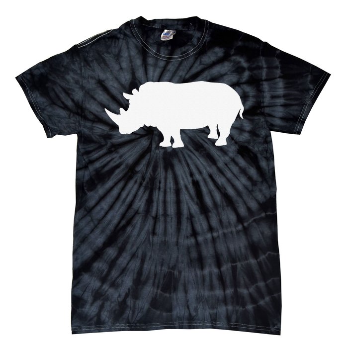 Rhino White Print Long Sleeve Rhino Tie-Dye T-Shirt