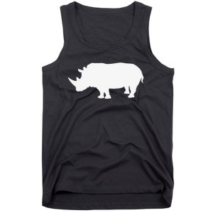 Rhino White Print Long Sleeve Rhino Tank Top