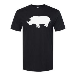 Rhino White Print Long Sleeve Rhino Softstyle CVC T-Shirt