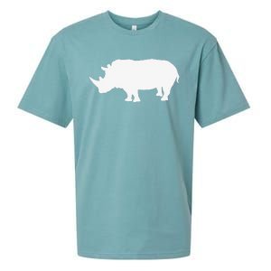 Rhino White Print Long Sleeve Rhino Sueded Cloud Jersey T-Shirt