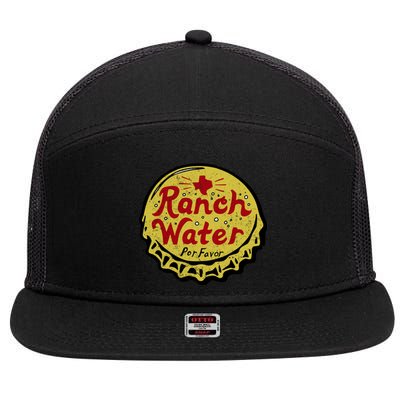 Ranch Water Por Favor 7 Panel Mesh Trucker Snapback Hat