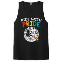 Ride With Pride LGBT Lesbian Witch Gay Rainbow Halloween PosiCharge Competitor Tank