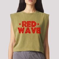 Red Wave Pro Republican Garment-Dyed Women's Muscle Tee