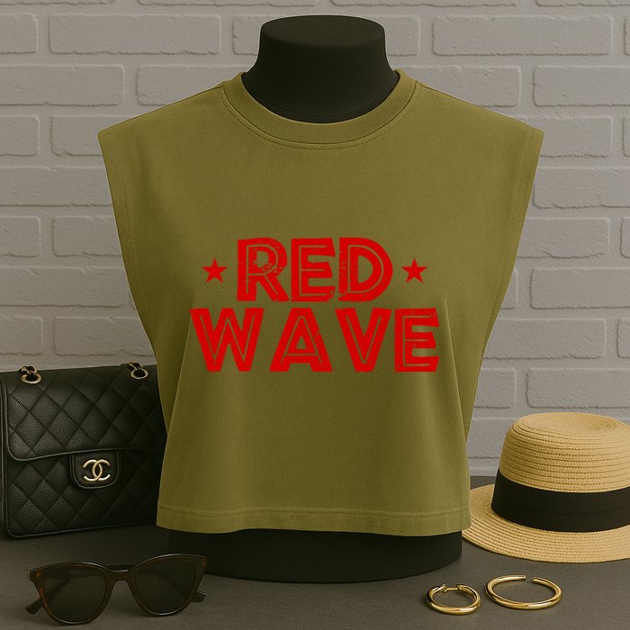 Red Wave Pro Republican Garment-Dyed Women's Muscle Tee