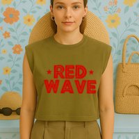 Red Wave Pro Republican Garment-Dyed Women's Muscle Tee