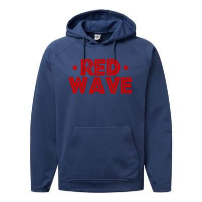 Red Wave Pro Republican Performance Fleece Hoodie