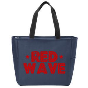 Red Wave Pro Republican Zip Tote Bag