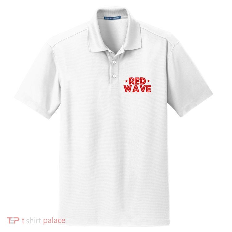 Red Wave Pro Republican Dry Zone Grid Polo