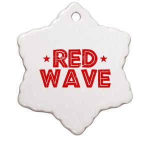 Red Wave Pro Republican Ceramic Star Ornament