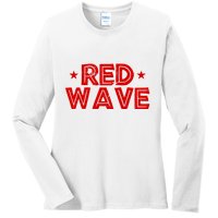 Red Wave Pro Republican Ladies Long Sleeve Shirt