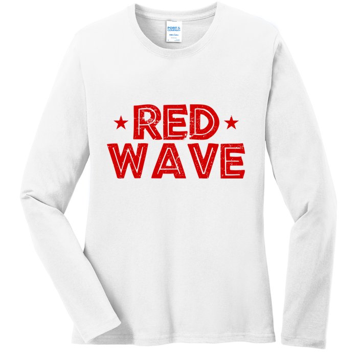 Red Wave Pro Republican Ladies Long Sleeve Shirt