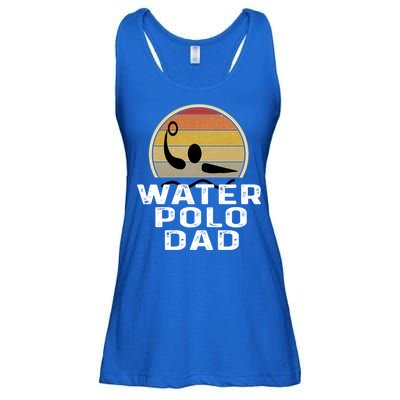 Retro Water Polo Dad Father Swimmer Swimming Sunset Cute Gift Ladies Essential Flowy Tank