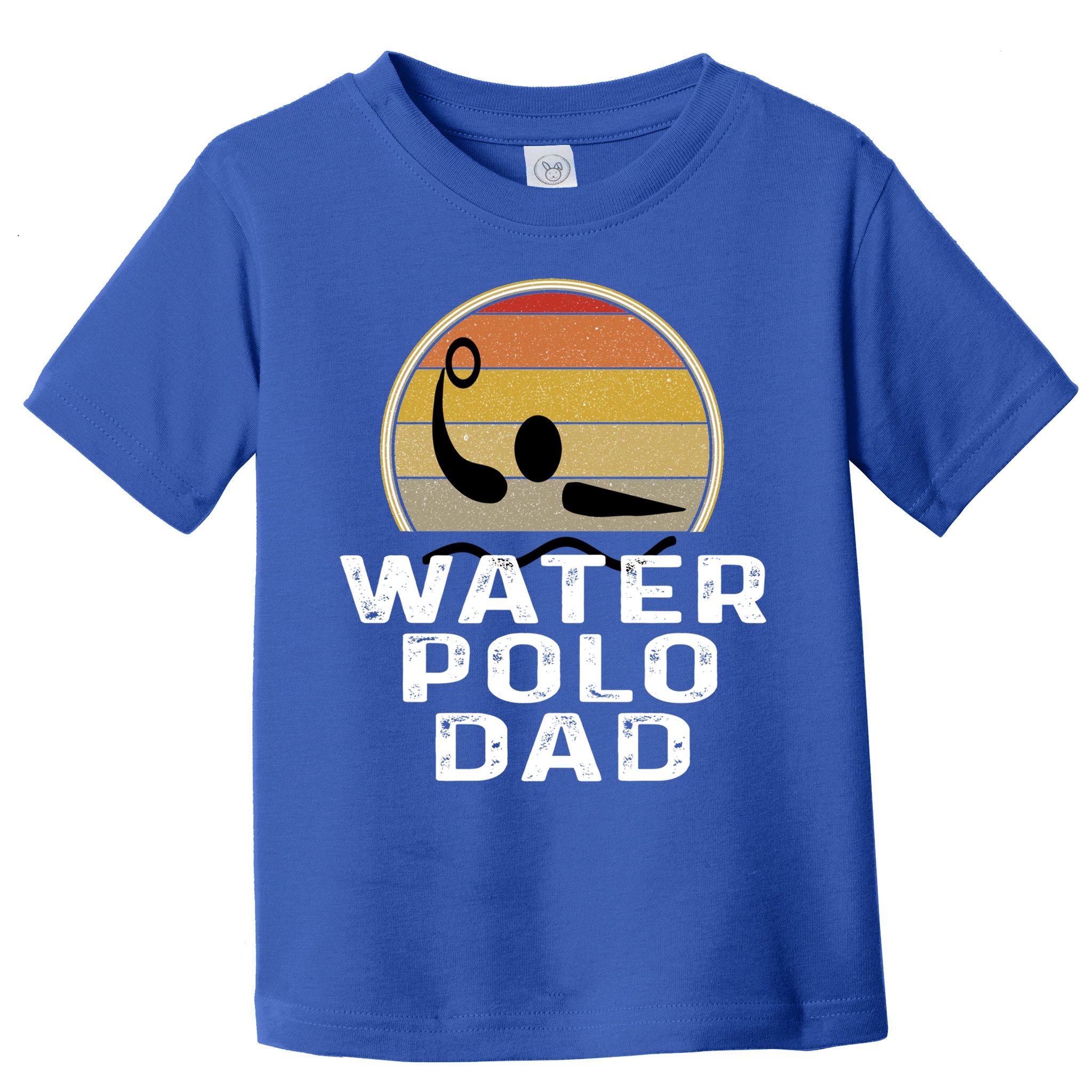 Retro Water Polo Dad Father Swimmer Swimming Sunset Cute Gift Toddler T-Shirt
