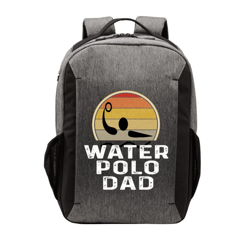 Retro Water Polo Dad Father Swimmer Swimming Sunset Cute Gift Vector Backpack