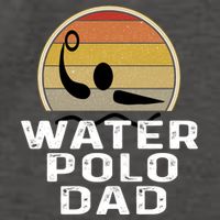 Retro Water Polo Dad Father Swimmer Swimming Sunset Cute Gift Vector Backpack