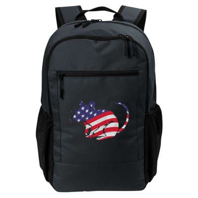 Rat With Pride American Flag 4th Of July Patriotic Great Gift Daily Commute Backpack