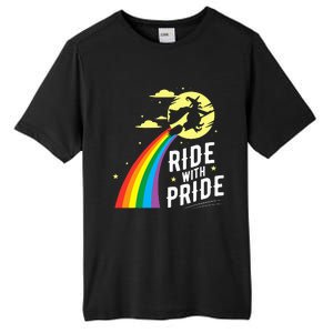 Ride With Pride LGBT Gay Lesbian Witch Halloween Tall Fusion ChromaSoft Performance T-Shirt