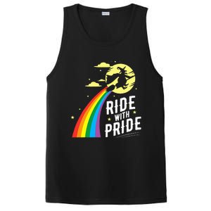 Ride With Pride LGBT Gay Lesbian Witch Halloween PosiCharge Competitor Tank