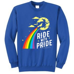 Ride With Pride LGBT Gay Lesbian Witch Halloween Sweatshirt