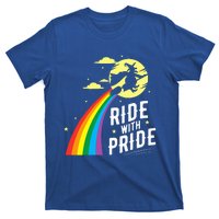 Ride With Pride LGBT Gay Lesbian Witch Halloween T-Shirt