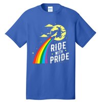 Ride With Pride LGBT Gay Lesbian Witch Halloween Tall T-Shirt