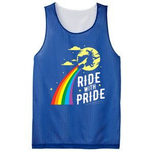 Ride With Pride LGBT Gay Lesbian Witch Halloween Mesh Reversible Basketball Jersey Tank