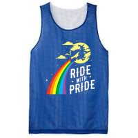 Ride With Pride LGBT Gay Lesbian Witch Halloween Mesh Reversible Basketball Jersey Tank