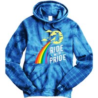 Ride With Pride LGBT Gay Lesbian Witch Halloween Tie Dye Hoodie