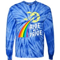 Ride With Pride LGBT Gay Lesbian Witch Halloween Tie-Dye Long Sleeve Shirt