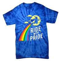 Ride With Pride LGBT Gay Lesbian Witch Halloween Tie-Dye T-Shirt