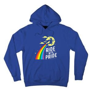 Ride With Pride LGBT Gay Lesbian Witch Halloween Tall Hoodie