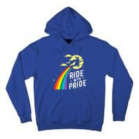 Ride With Pride LGBT Gay Lesbian Witch Halloween Tall Hoodie