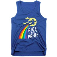 Ride With Pride LGBT Gay Lesbian Witch Halloween Tank Top