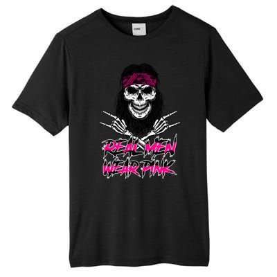 Real Men Wear Pink Breast Cancer Awareness Skull Tall Fusion ChromaSoft Performance T-Shirt