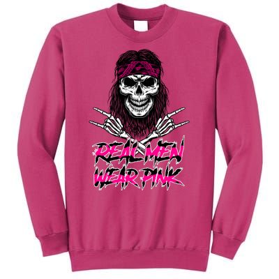 Real Men Wear Pink Breast Cancer Awareness Skull Sweatshirt