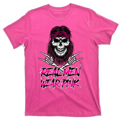 Real Men Wear Pink Breast Cancer Awareness Skull T-Shirt