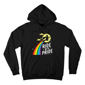 Ride With Pride Lgbt Gay Lesbian Witch Halloween Hoodie