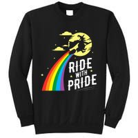 Ride With Pride Lgbt Gay Lesbian Witch Halloween Sweatshirt