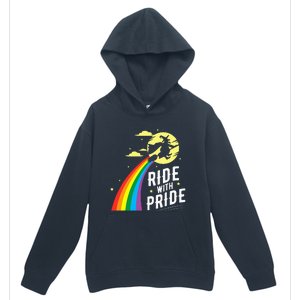 Ride With Pride Lgbt Gay Lesbian Witch Halloween Urban Pullover Hoodie