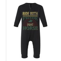 Ride With Pride Pant Horse Infant Fleece One Piece