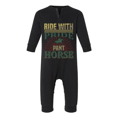 Ride With Pride Pant Horse Infant Fleece One Piece