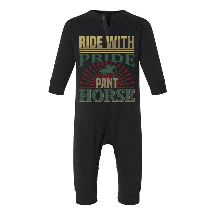 Ride With Pride Pant Horse Infant Fleece One Piece