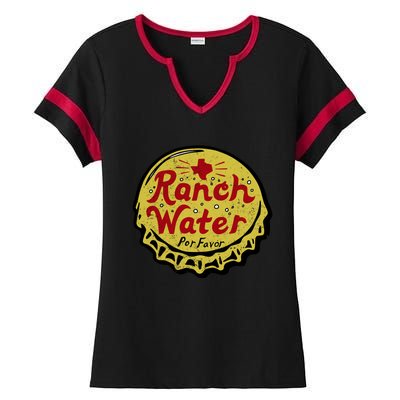 Ranch Water Por Favor Ladies Halftime Notch Neck Tee