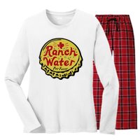 Ranch Water Por Favor Women's Long Sleeve Flannel Pajama Set 