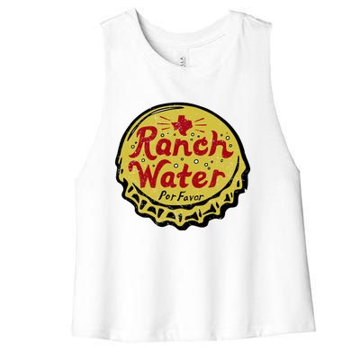 Ranch Water Por Favor Women's Racerback Cropped Tank